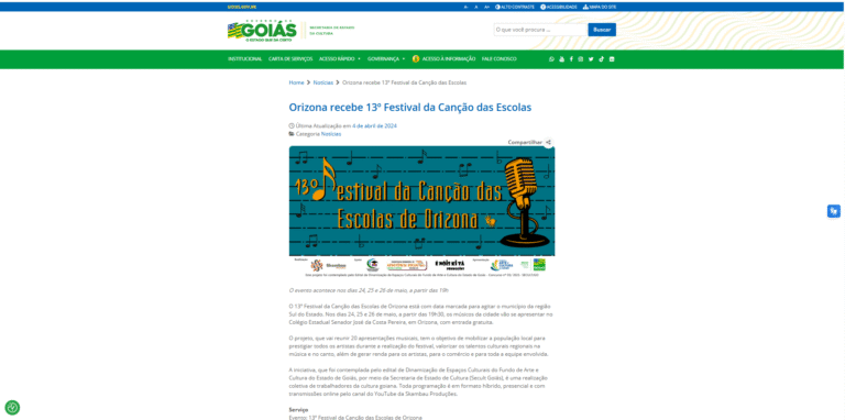 º Festival da Canção das Escolas de Orizona Pesquisa Google Google Chrome