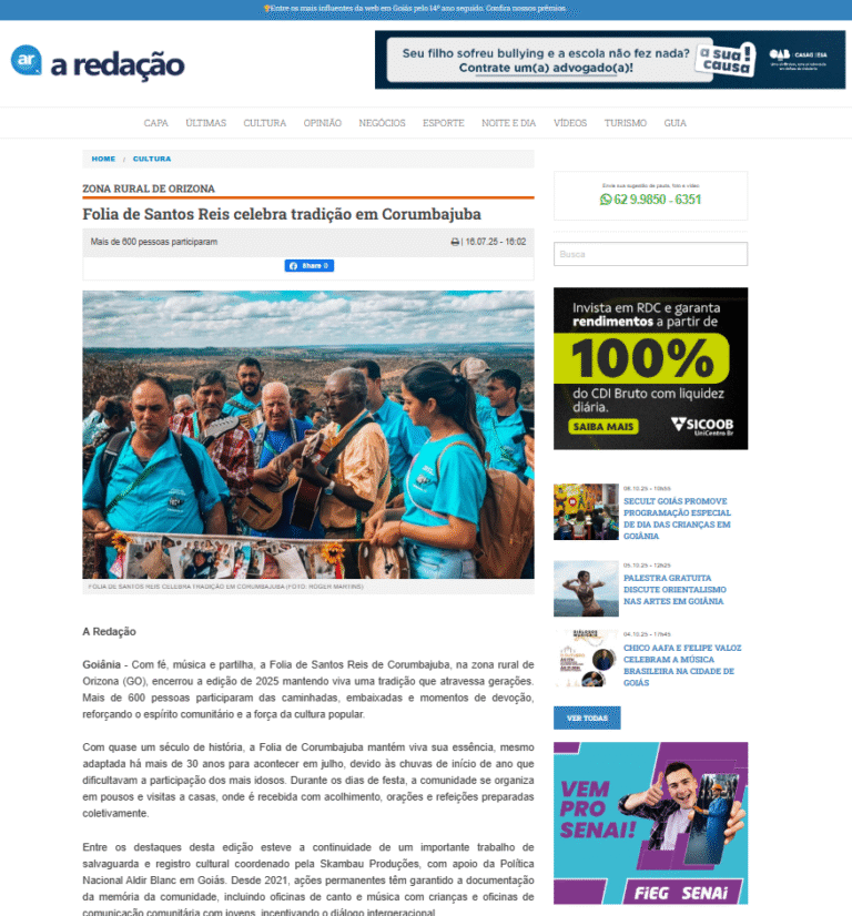 Folia de Santos Reis celebra tradição em Corumbajuba @aredacao Google Chrome